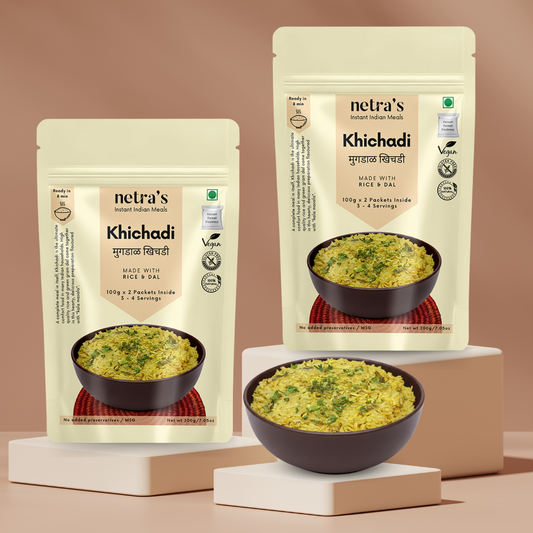Instant Khichadi (2 bags, 400g / 8 servings) | Gluten-free | Preservative-free
