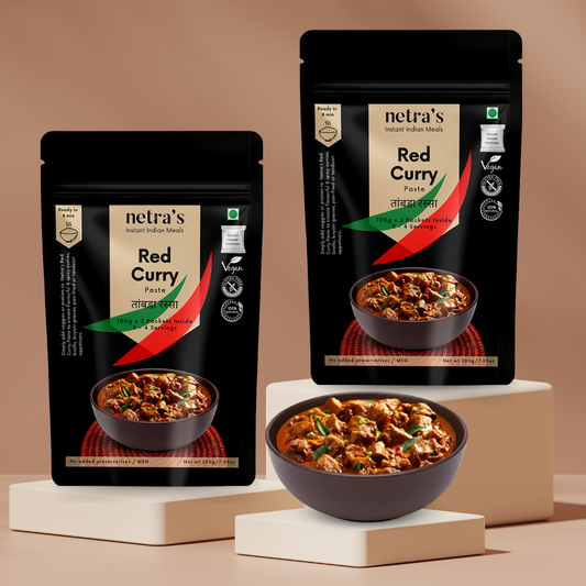 Instant Red Curry Paste (2 bags, 400g, 16 servings)