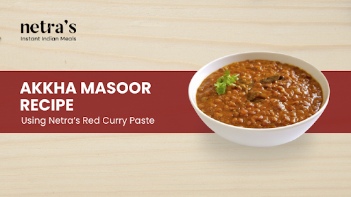 Akkha masoor curry served with bhakri