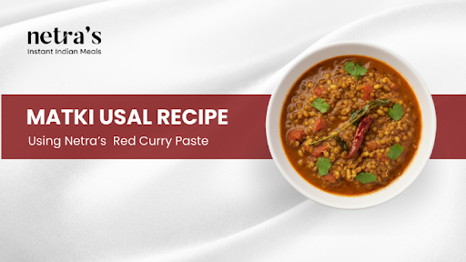 Maharashtrian matki usal in a bowl