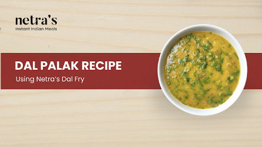Dal palak served with garlic tadka