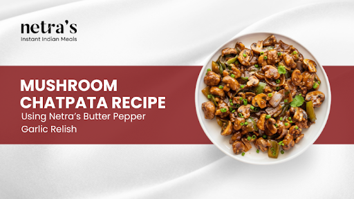 Mushroom chatpata dry cooked with garlic and pepper