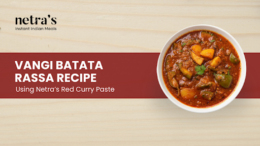 Maharashtrian vangi batata rassa served with bhakri