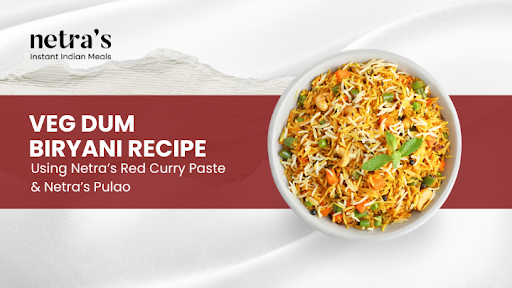 Veg dum biryani layered with vegetables and rice