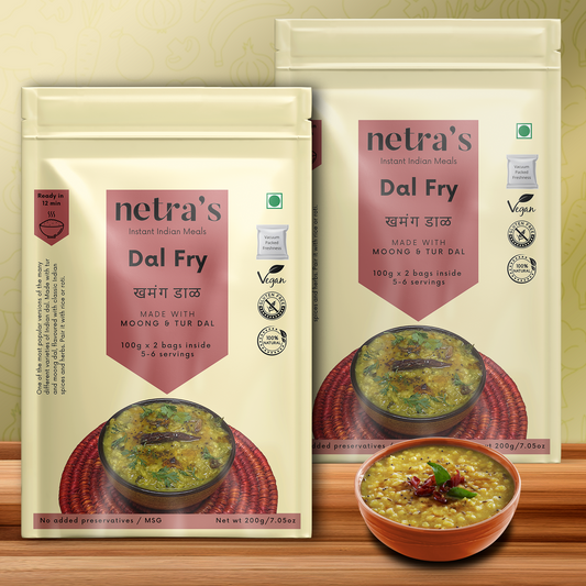 Instant Dal Fry (2 bags, 400g / 8 servings) | Gluten-free | Preservative-free