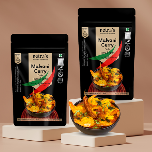Instant Malvani Curry Paste (2 bags, 400g, 16 servings)