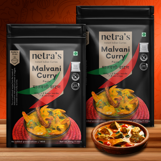 Instant Malvani Curry Paste (2 bags, 400g, 16 servings)