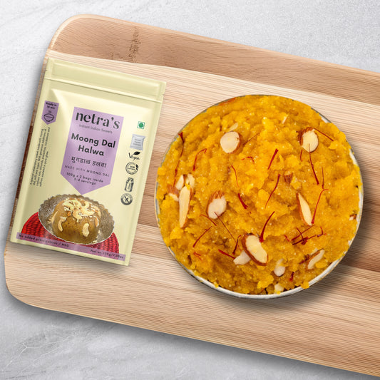 Instant Moong Dal Halwa (2 bags, 400g / 8 servings) | Gluten-free | Preservative-free