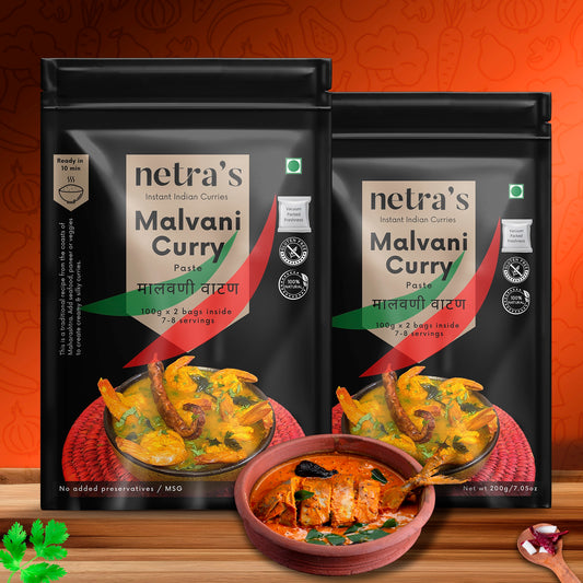 Instant Malvani Curry Paste (2 bags, 400g, 16 servings)