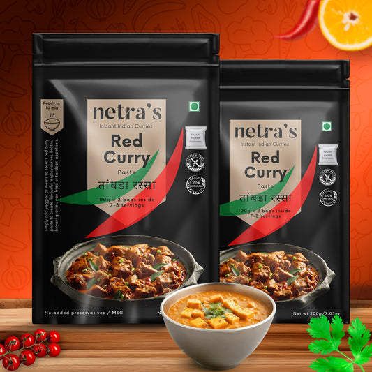 Instant Red Curry Paste (2 bags, 400g, 16 servings)