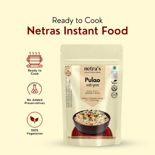 Instant Pulao (2 bags, 400g, 8 servings) | Gluten-free | Preservative-free