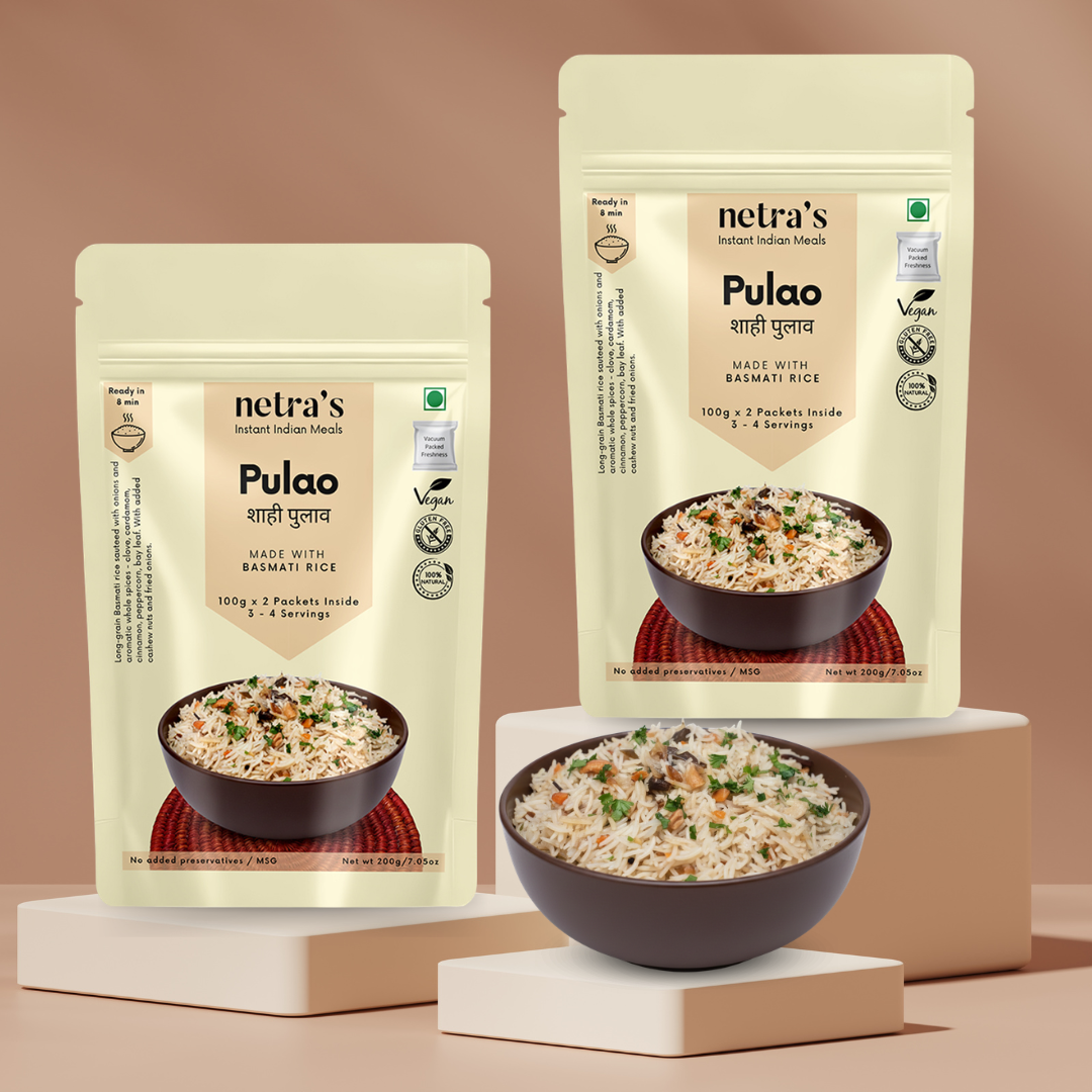 Instant Pulao (2 bags, 400g, 8 servings) | Gluten-free | Preservative-free