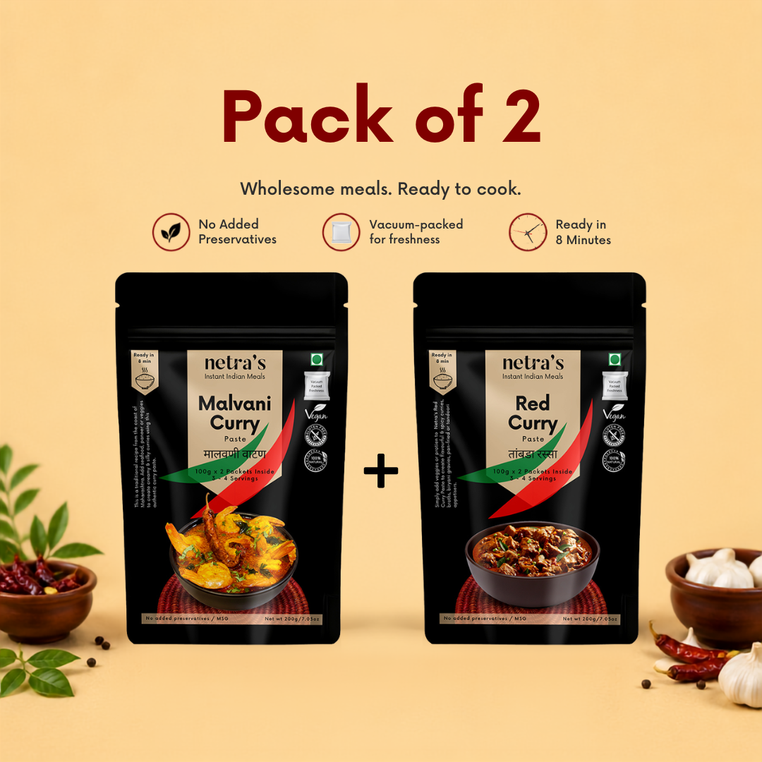 Spice Route Combo | Instant Red Curry & Malvani Curry Paste Pack