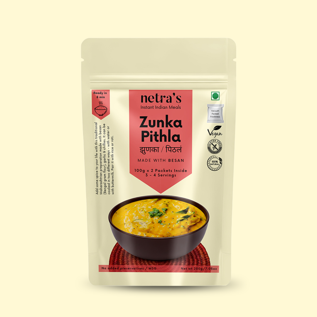 Instant Zunka Pithla (2 bags, 400g, 8 servings) | Gluten-free | Preservative-free