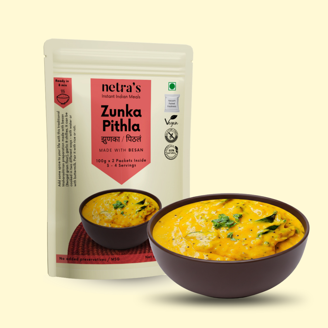 Instant Zunka Pithla (2 bags, 400g, 8 servings) | Gluten-free | Preservative-free