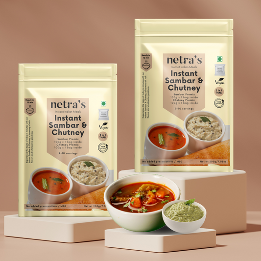 Instant Sambar Chutney (2 bags, 400g / 20 servings) | Gluten-free | Preservative-free