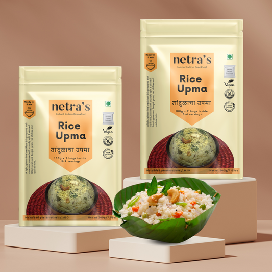 Instant Rice Upma (2 bags, 400g, 8 servings) | Gluten-free | Preservative-free