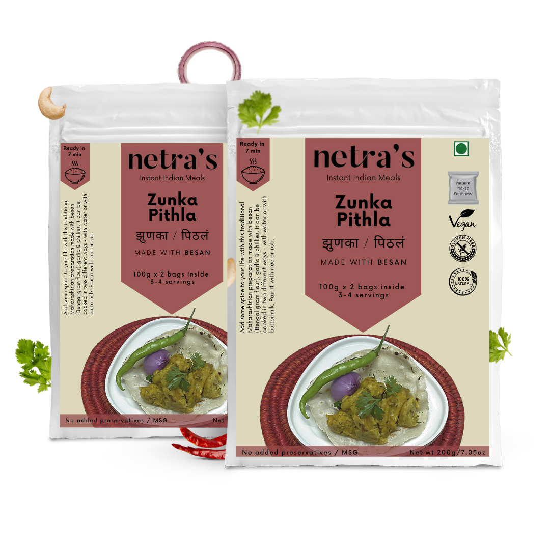 Instant Zunka Pithla (2 bags, 400g, 8 servings) | Gluten-free | Preservative-free